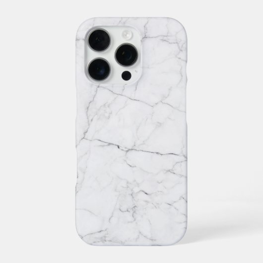 Eleganter weißer Marmor iPhone Hülle (Rückseite)