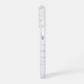 Eleganter weißer Marmor iPhone Hülle (Linke Seite)