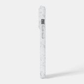 Eleganter weißer Marmor iPhone Hülle (Linke Seite)