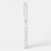 Eleganter weißer Marmor iPhone Hülle (Linke Seite)