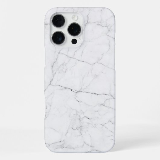 Eleganter weißer Marmor iPhone Hülle (Rückseite)