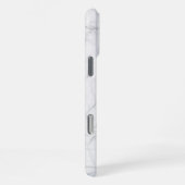 Eleganter weißer Marmor iPhone Hülle (Rechte Seite)