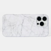 Eleganter weißer Marmor iPhone Hülle (Rückseite (Horizontal))