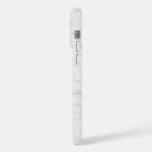 Eleganter weißer Marmor iPhone Hülle (Linke Seite)