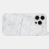 Eleganter weißer Marmor iPhone Hülle (Rückseite (Horizontal))