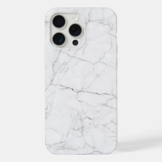 Eleganter weißer Marmor iPhone Hülle (Rückseite)