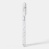 Eleganter weißer Marmor iPhone Hülle (Rechte Seite)