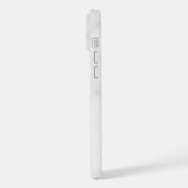 Eleganter weißer Marmor iPhone Hülle (Linke Seite)