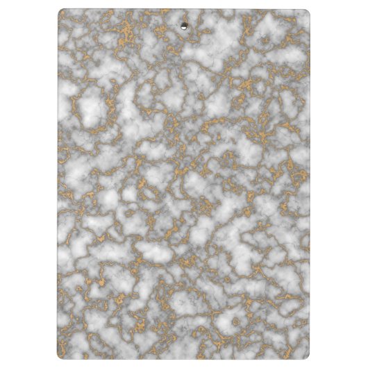 Eleganter weißer Marmor Klemmbrett (Rückseite)