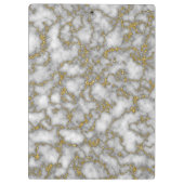 Eleganter weißer Marmor Klemmbrett (Rückseite)