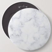 Eleganter weißer Marmor modern Button (Vorne & Hinten)