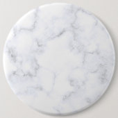 Eleganter weißer Marmor modern Button (Vorderseite)