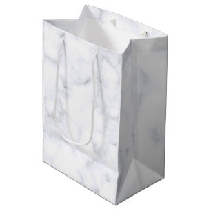 Eleganter weißer Marmor modern Mittlere Geschenktüte