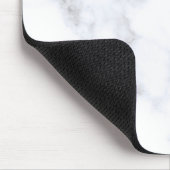 Eleganter weißer Marmor modern Mousepad (Ecke)
