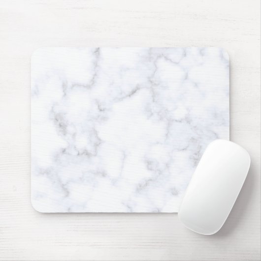 Eleganter weißer Marmor modern Mousepad (Mit Mouse)
