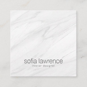 Eleganter weißer Marmor, moderne berufliche Design Quadratische Visitenkarte