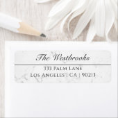 Eleganter weißer Marmor /Name Adresse /Schwarzer T (Insitu)