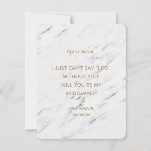 Eleganter weißer Marmor und Gold werden Sie überra Einladung (Rückseite)