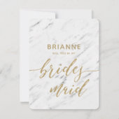 Eleganter weißer Marmor und Gold werden Sie überra Einladung (Vorderseite)