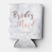 Eleganter weißer Marmor und Goldmedaille der Rose Dosenkühler (Vorderseite)