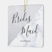 Eleganter weißer Marmor und Silbermedaille aus Gli Keramikornament (Links)