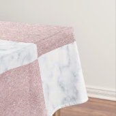 Eleganter weißer Marmor und vergoldeter Glitzer de Tischdecke (Beispiel)