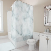 eleganter weißer Marmorstein Duschvorhang (Beispiel)