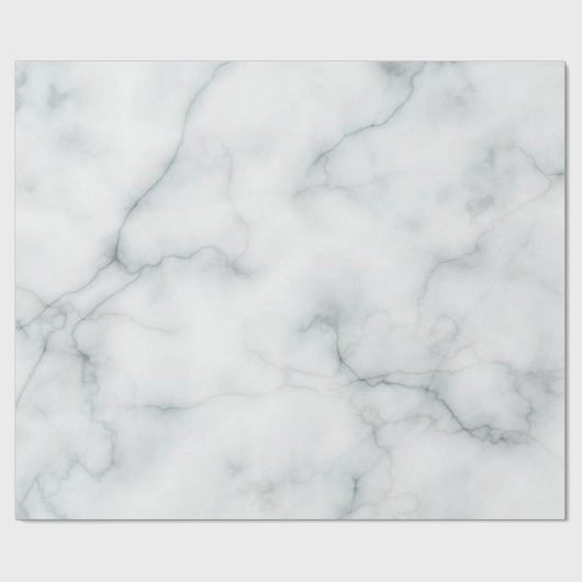 eleganter weißer Marmorstein Geschenkpapier (Flach)