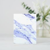 Eleganter, weißer Marmorstein Postkarte (Stehend Vorderseite)