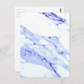 Eleganter, weißer Marmorstein Postkarte (Vorne/Hinten)