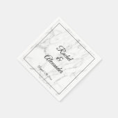 Eleganter, weißer Marmorstein Serviette (Ecke)