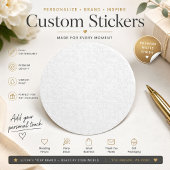 Eleganter weißer Monogramm-Hochzeitsaufkleber Runder Aufkleber