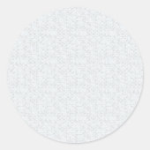 Eleganter weißer Monogramm-Hochzeitsaufkleber Runder Aufkleber (Vorderseite)