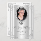 Eleganter weißer Orden von Dienstmächtenkarten Einladung (Vorne/Hinten)