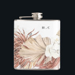 Eleganter weißer Pampasgras-Trauzeuge Flask Flachmann<br><div class="desc">Elegante weiße Pampas Gras Trauzeugen Flasche. Das wird Teil der Suite sein. #pampasgrass #junglewedding #jungleinvitation #coralwedding #weddingmenu #wortwedding #lasvegaswedding #terracottawedding #peachwedding #pampasweddingmenu #pampas #terracotta #coral #peach #naturalwedding #driedgrass #driedpampas #wabisabiwedding #Heirat</div>