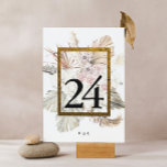 Eleganter weißer Pampasgras Tropischer Dschungel Tischnummer<br><div class="desc">Elegante White Pampas Dried Grass Tropical Jungle Floral Tischnummer #pampasgrass #junglewedding #jungleinvitation #coralwedding #weddingmenu #desdade #lasvegaswedding #terracottawedding #peachwedding #pampasweddingmenu #pampas #terracotta #coral #peach #naturalwedding driedgrass #driedpampas #wabisabiwedding #naturewedding</div>