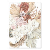 Eleganter weißer Pampasgras Tropischer Dschungel Tischnummer (Rückseite)