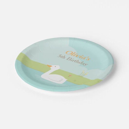 Eleganter weißer pappteller (Schrägansicht)