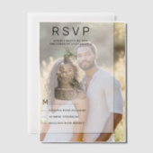 Eleganter weißer Pfefferminz, grüner Blumenkuchen  Pergament Einladungen (Versatz (Ehepaar))