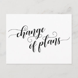 Eleganter weißer Planungswechsel Postkarte