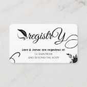 Eleganter Weißer Polterabend Begleitkarte (Vorderseite)