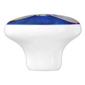 Eleganter, weißer, rosa Aquarellorchid Keramikknauf (Seitenansicht)