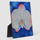 Eleganter, weißer Rosa, florale Orchidee Fotoplatte (Seite)