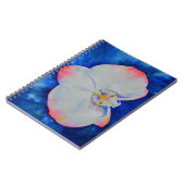 Eleganter, weißer Rosa, florale Orchidee Notizblock (Linke Seite)