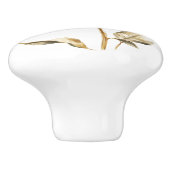 Eleganter, weißer Rosengarnbaum Keramikknauf (Seitenansicht)