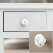 Eleganter, weißer Rosengarnbaum Keramikknauf