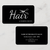 Eleganter, weißer Schere Haarstil Visitenkarte (Vorne/Hinten)