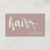 Eleganter, weißer Schere Haarstil Visitenkarte (Vorderseite)