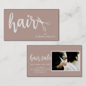Eleganter, weißer Schere Haarstil Visitenkarte (Vorne/Hinten)