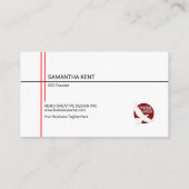 Eleganter weißer schlichter Geschäftsfrau CEO Visitenkarte (Rückseite)